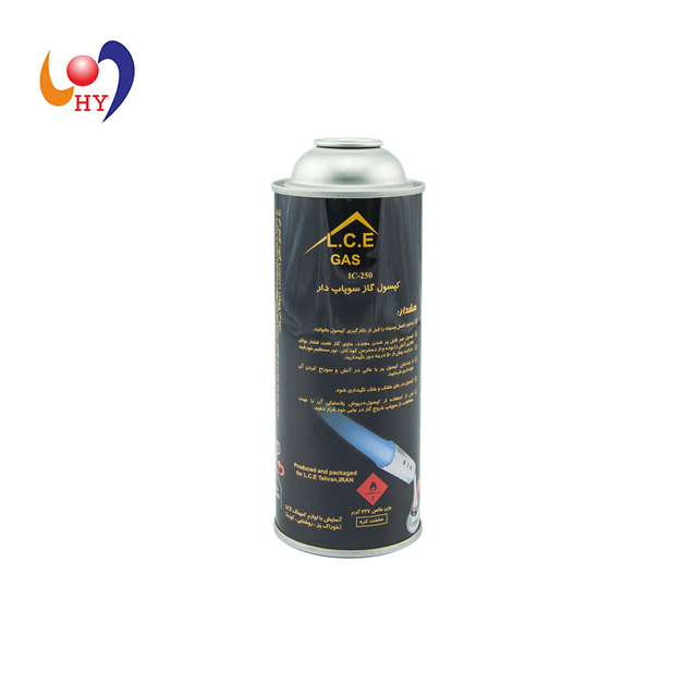 Cartucho de gas butano Lata de aerosol de pared recta