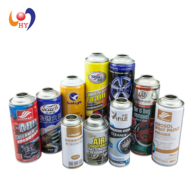 Embalaje de latas de aerosol vacías para productos industriales de cuidado de automóviles